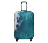 SMAZDFXX Custodia protettiva per valigia ad alta elasticità stampata con fotografia aerea marina, custodia universale antigraffio per valigia da viaggio per uomo e donna