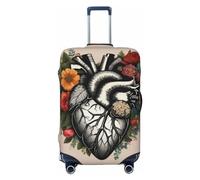 SMAZDFXX Custodia protettiva per valigia ad alta elasticità, stampata con il dipinto Cuore di pianta, universale e antigraffio, per uomo e donna.