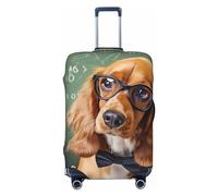 SMAZDFXX Custodia protettiva per valigia ad alta elasticità stampata con motivo Un cane che ama imparare, custodia universale antigraffio per valigia da viaggio per uomo e donna.