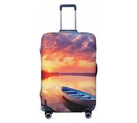 SMAZDFXX Custodia protettiva per valigia ad alta elasticità stampata La nave è nel lago, custodia universale antigraffio per valigia da viaggio per uomo e donna.
