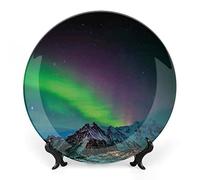 SMAZDFXX Decorazione da parete in ceramica con cielo notturno, faro, paesaggio marino, nebulosa romantica, cosmo, accessorio decorativo per tavolo da pranzo, decorazione per la casa.