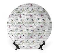 SMAZDFXX Decorazione da parete in ceramica con pesci koi giapponesi di diverse dimensioni, motivo: Koi Fish, per casa, ufficio, feste, cene, tavolo, verde acqua.