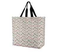 SMAZDFXX Design-1 Borsa per la spesa riutilizzabile color fenicottero, borsa a tracolla leggera e capiente per donne e uomini