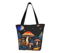SMAZDFXX Design 6 Borsa a tracolla con albero colorato e doppio paesaggio, borsa da donna, borsa per la spesa grande da 13 pollici