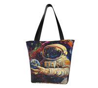 SMAZDFXX Design 7 Borsa a tracolla con albero colorato e doppio paesaggio, borsa da donna, borsa per la spesa grande da 13 pollici