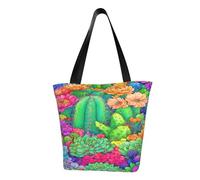 SMAZDFXX Design 9 Borsa a tracolla con albero colorato e doppio paesaggio, borsa da donna, borsa per la spesa grande da 13 pollici
