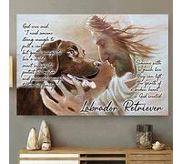 SMAZDFXX Dio con Labrador Retriever Dio una volta disse: Ho bisogno di qualcuno Labrador Retriever Cartello in metallo Poster in metallo Arte murale 8X12 pollici