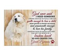 SMAZDFXX Dio ha detto che ho bisogno di qualcuno, cartello in metallo dei Pirenei, poster retrò vintage, decorazione da parete, 8 x 12 pollici