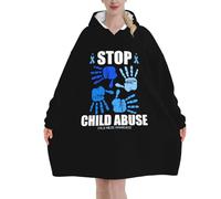 SMAZDFXX Felpa con cappuccio indossabile per la sensibilizzazione sugli abusi sui minori, felpa con cappuccio per uomo e donna con tasca