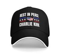SMAZDFXX Giustizia per Charlie Kirk, Berretto Riposa in Pace Charlie, Berretto da Eroe