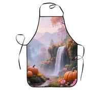 SMAZDFXX Grembiule da giardinaggio, protezione per montagna e paesaggio, con 2 tasche, per cucina, cottura, barbecue o cottura al forno, divertente