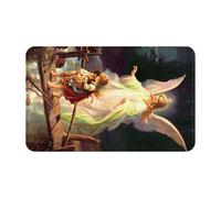 SMAZDFXX Illustrazione d'epoca di un angelo custode che protegge i bambini, zerbini per porta d'ingresso, tappetini per cucina, camera da letto, tappeto decorativo, 19,3x31,5 pollici