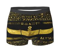 SMAZDFXX Intimo da Uomo con geroglifici Dorati degli antichi dei egizi - Boxer Elastici per Ragazzi