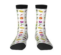 SMAZDFXX Introduzione di vari calzini divertenti con stampa di verdure per uomini e donne, per golf, campeggio, escursionismo, attività all'aperto, sport per adulti