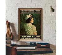 SMAZDFXX Le hanno sussurrato: Non puoi resistere alla tempesta, io sono la tempesta, cartello in metallo, poster retrò vintage, decorazione da parete, 8 x 12 pollici.