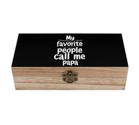 SMAZDFXX Le mie persone preferite mi chiamano papà, divertenti scatole regalo in legno, scatola dei ricordi, scatole decorative con coperchio