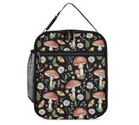 SMAZDFXX Lunch box con funghi floreali per uomini, donne e adulti, piccolo sacchetto termico per il pranzo, per ufficio, escursionismo, lunch box portatile riutilizzabile