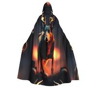 SMAZDFXX Mantello con cappuccio da leopardo nascosto tra i fiori per adulti, per Halloween, cosplay, feste in maschera e feste sul palco