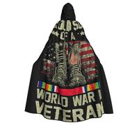 SMAZDFXX Mantello con cappuccio da veterano della seconda guerra mondiale, per donne, uomini e adulti, a lunghezza intera, per costumi cosplay di Halloween