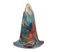 SMAZDFXX Mantello con cappuccio dipinto in marmo moderno per costume da cosplay, mascherata, carnevale, palcoscenico, festa, Comic Con