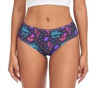 SMAZDFXX Mutandine da Donna Super morbide, Elasticizzate, a Vita Media, da Bagno, al Neon