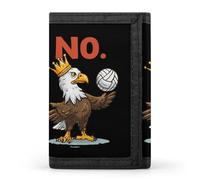 SMAZDFXX No And King For USA Portafoglio sottile a tre ante da uomo con tasca frontale, scomparti per carte di credito e finestra per documenti d'identità.