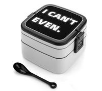 SMAZDFXX Non riesco nemmeno a trovare un contenitore per alimenti a tenuta stagna a doppio strato con cucchiaio e manico Bento Box