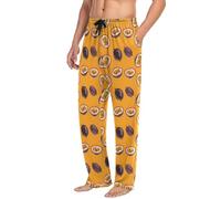 SMAZDFXX Pantaloni da iama da uomo con texture frutto della passione, pantaloni da iama da uomo, pantaloni da notte con coulisse e tasche