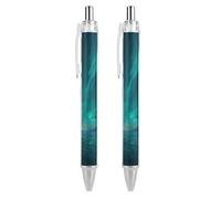 SMAZDFXX Penna a sfera retrattile Aurora Night con punta da 0,5 mm, inchiostro nero, scrittura, 2 pezzi