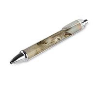 SMAZDFXX Penna a sfera retrattile con punta da 0,5 mm e inchiostro nero, con motivo rustico di un asino che mangia una carota, per una scrittura 1 pezzo.