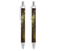 SMAZDFXX Penna a sfera retrattile Mystical Butterfly Tree con punta da 0,5 mm, inchiostro nero, scrittura, 2 pezzi