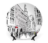 SMAZDFXX Piatto da tavola degli Stati Uniti, testo della Costituzione, National Glory, stampa del 4 luglio, decorazione da parete in ceramica per eventi di lusso, cene, matrimoni e catering.