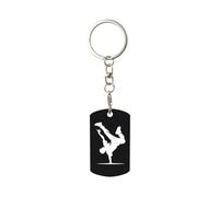 SMAZDFXX Portachiavi Break Dance con clip portachiavi per auto