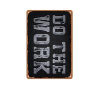 SMAZDFXX Poster retrò vintage in metallo con scritta Motivazione in palestra, fai il lavoro, per la decorazione murale della casa, stile Man Cave, 8x12 pollici