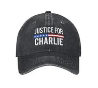 SMAZDFXX Pregate per Charlie Hats Riposa in Pace Giustizia per Charlie Kirk Denim cap