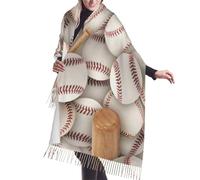 SMAZDFXX Sciarpa con frange in cashmere per baseball, softball, football americano, autunno e inverno, sciarpe in seta per viaggi, feste e decorazioni