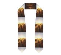 SMAZDFXX Sciarpa piatta con stampa di cactus a palla, adatta ai laureati da indossare o da abbinare all'abito da cerimonia.