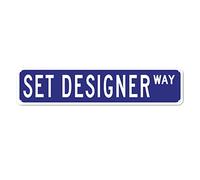 SMAZDFXX Set Designer WAY Retro Targhe in latta divertenti in alluminio, decorazione per la casa, porta d'ingresso, giardino, cortile, parete, pub, club, decorazione da appendere, 4x16 pollici