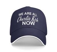 SMAZDFXX Siamo Tutti Charlie Kirk Now Sandwich Hats Cappellino da Baseball Regolabile Unisex Nero