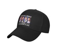 SMAZDFXX Siamo Tutti Charlie Kirk Ora Cappellino da Baseball Regolabile Unisex in Denim Sandwich