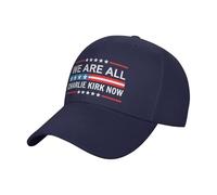 SMAZDFXX Siamo Tutti Charlie Kirk Ora Cappellino da Baseball Regolabile Unisex in Denim Sandwich