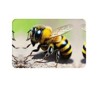 SMAZDFXX Simpatici zerbini stampati con piccole api, zerbini per esterni, adatti per cucine, bagni, decorazioni per interni ed esterni.