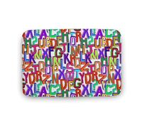 SMAZDFXX Tappetino di benvenuto con lettere colorate per ingresso, zerbino per ingresso interno ed esterno, tappeto antiscivolo per arredamento casa 15,7" x23,6