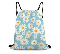 SMAZDFXX Tasca sportiva blu margherita con coulisse e cordino speciale, robusta e resistente.