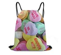 SMAZDFXX Tasca sportiva Candy Hearts con coulisse e cordino speciale, robusta e resistente.