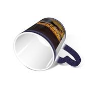 SMAZDFXX Tazza da caffè Leopard Little Gecko con manico da 350 ml, tazza termosensibile che cambia colore, tazza da tè in ceramica In The per uomo e donna, blu