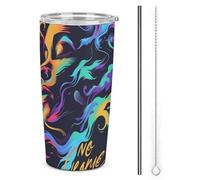 SMAZDFXX Tazza termica colorata da sogno per caffè e tè - Con coperchio a prova di perdite, design a doppia parete isolante - Mantiene la temperatura della bevanda 20 oz