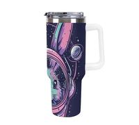 SMAZDFXX Tazza termica Le Lapin - Mantiene la temperatura delle bevande calde e fredde - Isolamento in acciaio con cannuccia e coperchio impermeabile da 40 once