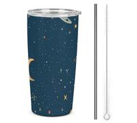 SMAZDFXX Tazza termica The Starry - Mantiene la temperatura delle bevande calde e fredde - Acciaio isolato con cannuccia e coperchio impermeabile 20 oz