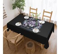 SMAZDFXX Tovaglia quadrata con motivo a croce del leone di Giuda, riutilizzabile, decorazione per la casa, per tavolo da pranzo, 54"x72"